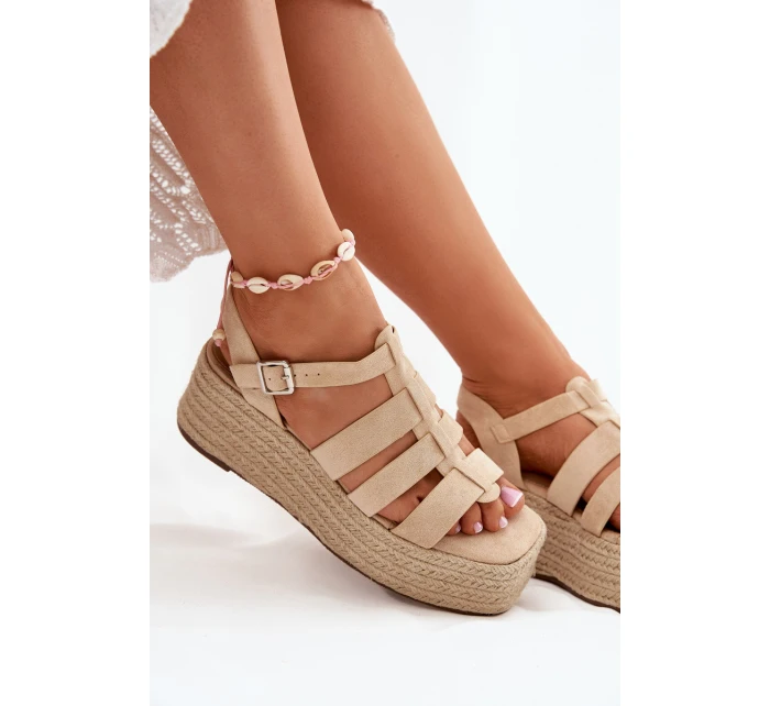 Dámské Sandály S Pásky A Béžové model 21698907 - Boto Dámské Sandály S Pásky A Béžové model 21698907 - Boto