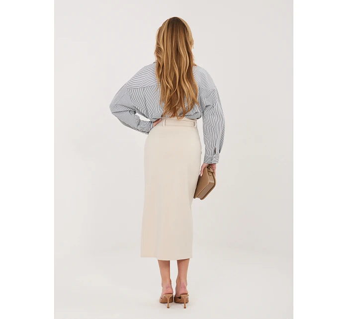 Spódnica IT SD jasny beżowy model 22042607 - FPrice Spódnica IT SD jasny beżowy model 22042607 - FPrice