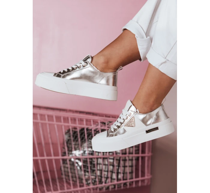Dámské tenisky na platformě silver Dstreet model 21983993 - FashionStreet