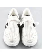 Bílo-černé dámské sportovní boty se zakrytým šněrováním (RA2049) Bílo-černé dámské sportovní boty se zakrytým šněrováním (RA2049)