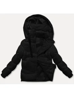 Hrubší černá dámská zimní bunda ze strukturovaného materiálu J Style (5M3251-392)