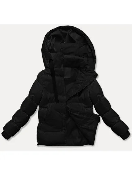 Hrubší černá dámská zimní bunda ze strukturovaného materiálu J Style (5M3251-392) Hrubší černá dámská zimní bunda ze strukturovaného materiálu J Style (5M3251-392)