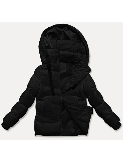 Černá dámská hrubší zimní bunda ze materiálu Style model 21248431 - J.STYLE Černá dámská hrubší zimní bunda ze materiálu Style model 21248431 - J.STYLE