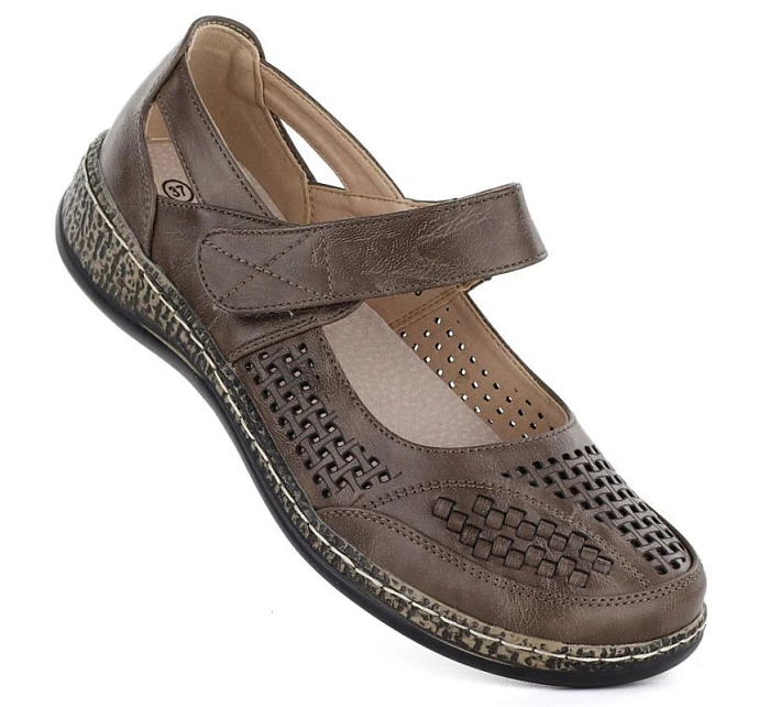 Dámská prolamovaná obuv na suchý zip fango Unisoft 7026