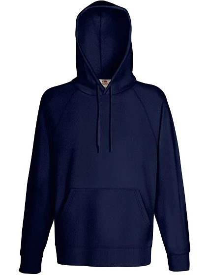 Fruit of the Loom Lightweight Hooded Sweat Pánská raglánová mikina s kapucí 16.2140 deep navy Fruit of the Loom Lightweight Hooded Sweat Pánská raglánová mikina s kapucí 16.2140 deep navy