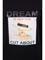 Šaty s potiskem Dream black Šaty s potiskem Dream black