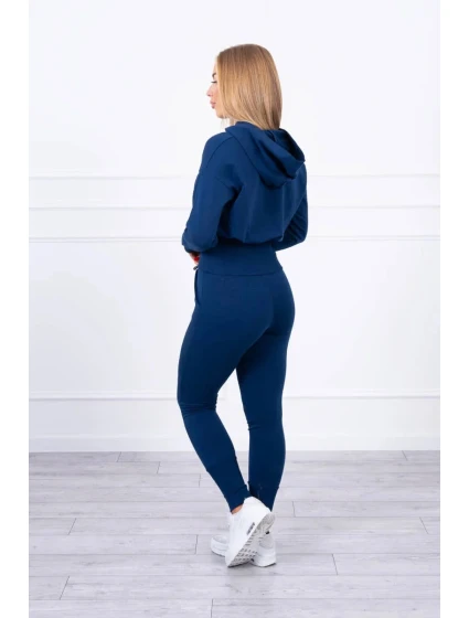 Komplet z szerokimi ściągaczami jeans Komplet z szerokimi ściągaczami jeans