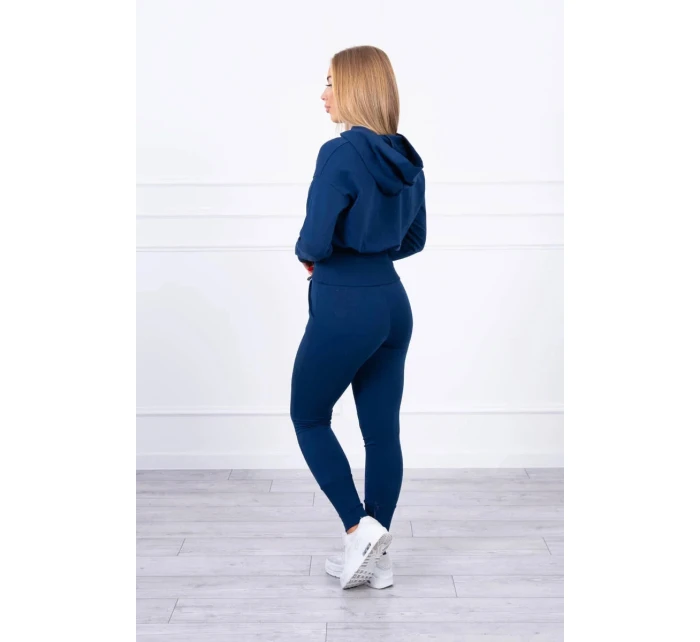 Komplet z szerokimi ściągaczami jeans Komplet z szerokimi ściągaczami jeans