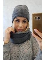 Dámská souprava s mohérem Pearl model 22103997 graphite - K-Fashion Dámská souprava s mohérem Pearl model 22103997 graphite - K-Fashion