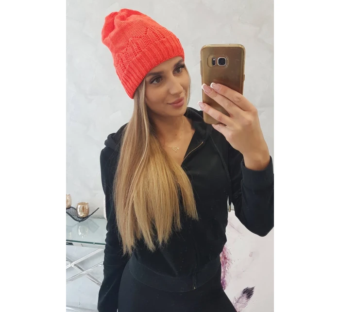 Dámská čepice Irmina model 18751861 oranžová - K-Fashion Dámská čepice Irmina model 18751861 oranžová - K-Fashion