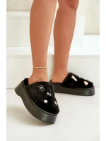 Dámské Kožené Pantofle Na Silné Podešvi S Černé model 21677965 - Boto Dámské Kožené Pantofle Na Silné Podešvi S Černé model 21677965 - Boto