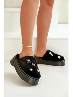 Dámské Kožené Pantofle Na Silné Podešvi S Černé model 21677965 - Boto