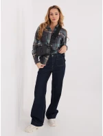 Košile D71720Z11085B šedá modrá Košile D71720Z11085B šedá modrá