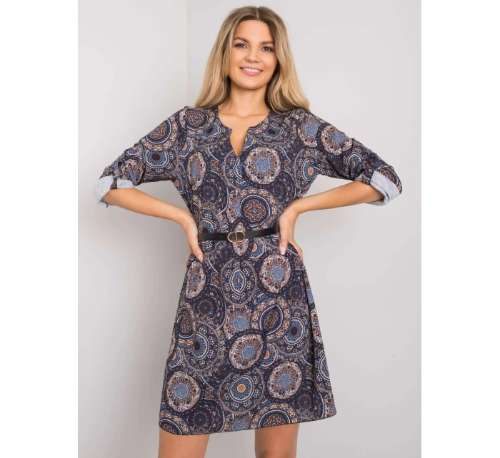 Šaty DHJ SK 12336B.74P tmavě modrá