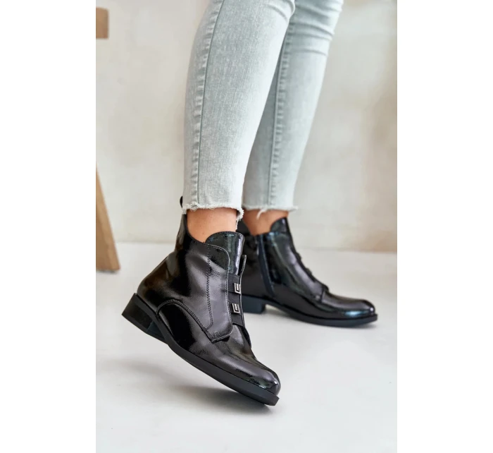 Dámské kotníkové boty HY42-717 Černá - S.Barski