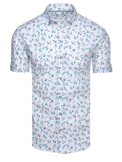 Pánská bílá košile s krátkým rukávem FashionStreet KX1039