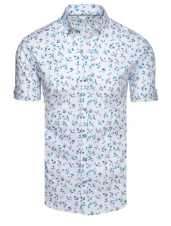 Pánská bílá košile s krátkým rukávem FashionStreet KX1039