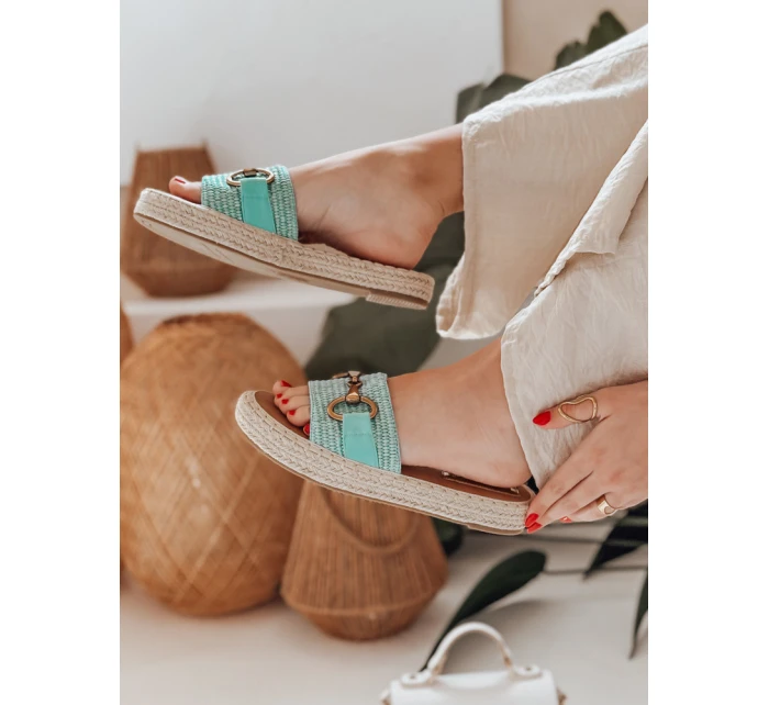 Dámské žabky MISSWAVE zelené FashionStreet ZY0949