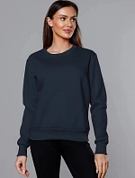 Tmavě modrá dámská tepláková mikina se stahovacími lemy (W01-25)