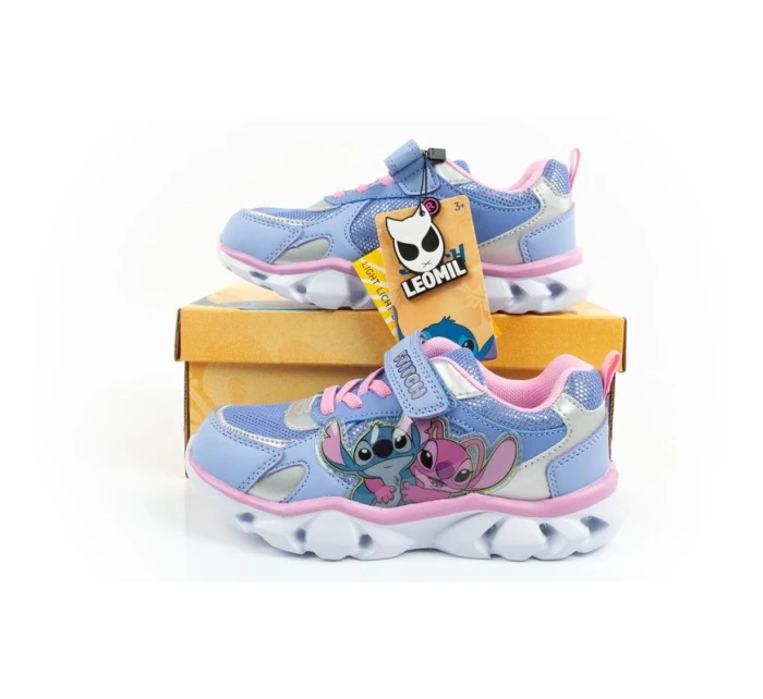 Leomil Stitch dětská sportovní obuv tenisky lehké suchý zip LED Leomil Stitch dětská sportovní obuv tenisky lehké suchý zip LED