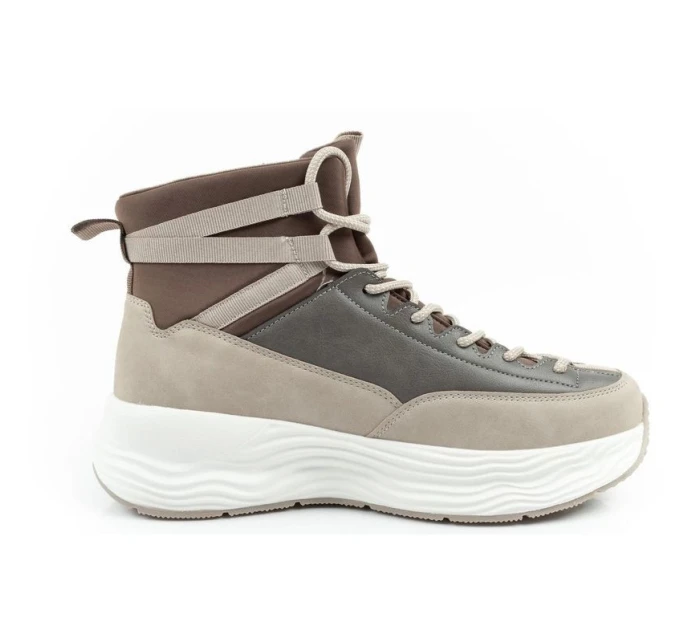 Lee Cooper dámské sportovní boty tenisky módní pohodlné za kotník béžové dámské