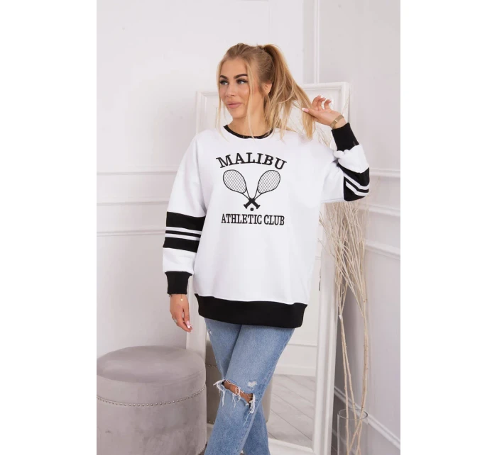 Zateplená mikina Malibu bílá+černá Zateplená mikina Malibu bílá+černá