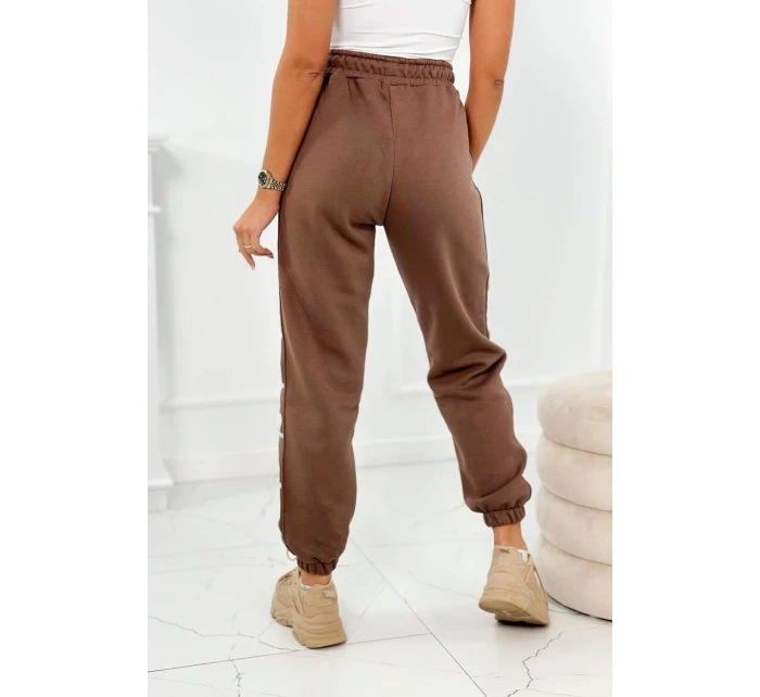 Bavlněné kalhoty Amour mocca