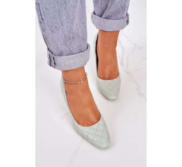 Elegantní Lodičky Na Jehlovém Podpatku Zelené model 21547425 - Boto