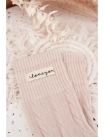 Teplé dámské ponožky s vlnou béžové