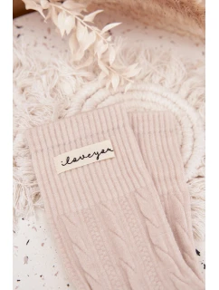 Teplé dámské ponožky s vlnou béžové