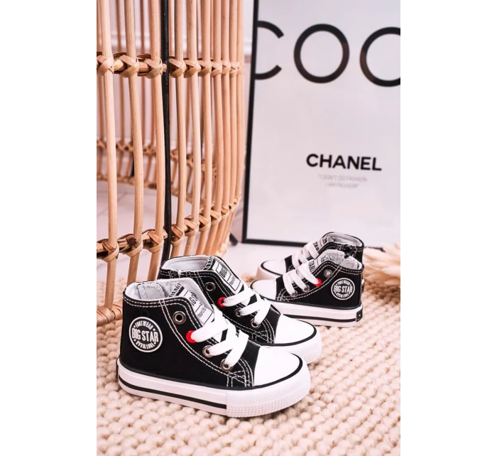 Klasické vysoké tenisky Big Star - černé Klasické vysoké tenisky Big Star - černé