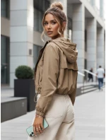 Dámská přechodná bunda s kapucí GRAUS béžová FashionStreet TY4221