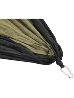 TURISTICKÁ HOUPACÍ SÍŤ PRO 2 OSOBY 270X140CM ZELENÁ ČERNÁ