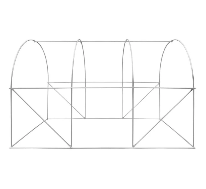 SKLENÍK ZAHRADNÍ TUNEL 200X300X200CM PE KONSTRUKCE ZELENÁ OCEL