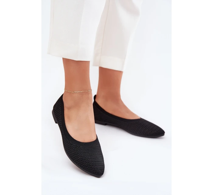 Síťované Textilní Baleríny Dámské Černé model 21703003 - Boto