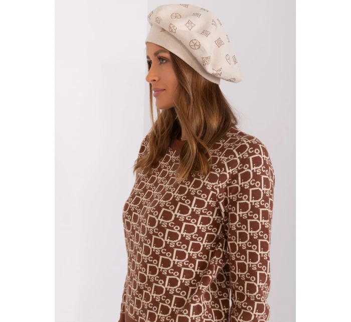 Czapka AT CZ model 18985203 jasny beżowy - FPrice Czapka AT CZ model 18985203 jasny beżowy - FPrice