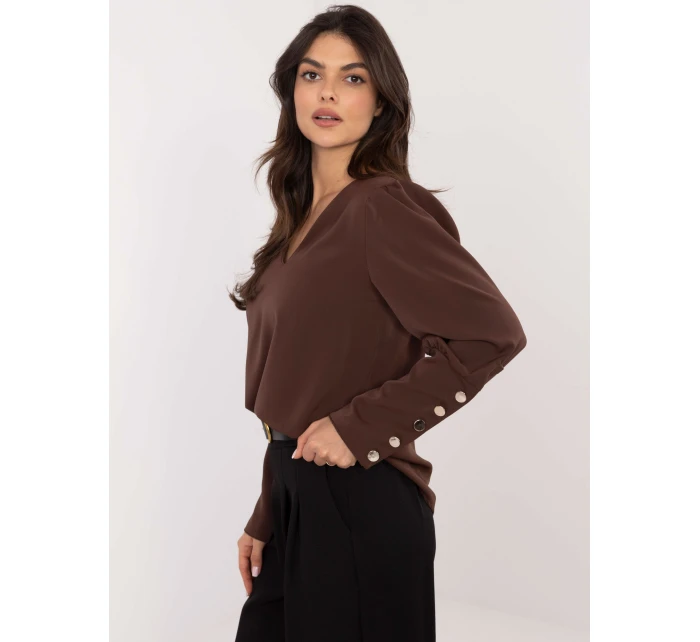 Bluzka MI BZ model 21898775 ciemny brązowy - FPrice