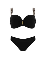 Dámské dvoudílné plavky plavky  4  Černá se zlatou  model 21470041 - Self