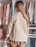 Dámské oversize košilové sako OVERBOR béžové FashionStreet TY4892