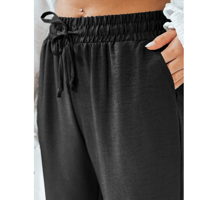 Dámské volnočasové kalhoty s širokými nohavicemi černé Dstreet model 21987238 - FashionStreet