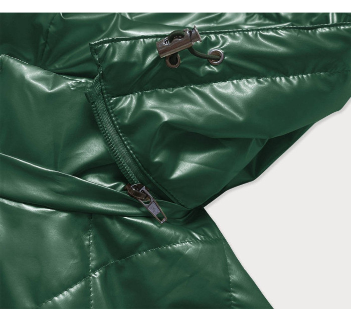 Zelená dámská lesklá bunda model 16149239 - 6&8 Fashion