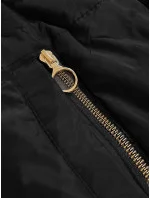 Černo-béžová krátká oboustranná dámská bunda S'west (B8182-1012) Černo-béžová krátká oboustranná dámská bunda S'west (B8182-1012)