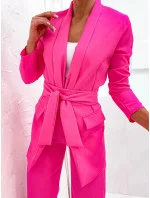 Dámský komplet ve fuchsijové barvě volné sako a široké kalhoty model 19673931 - Moon