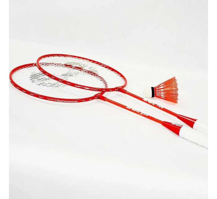 BADMINTONOVÁ SADA V KUFŘÍKU ČERVENÁ ORANŽOVÁ ENERO 105