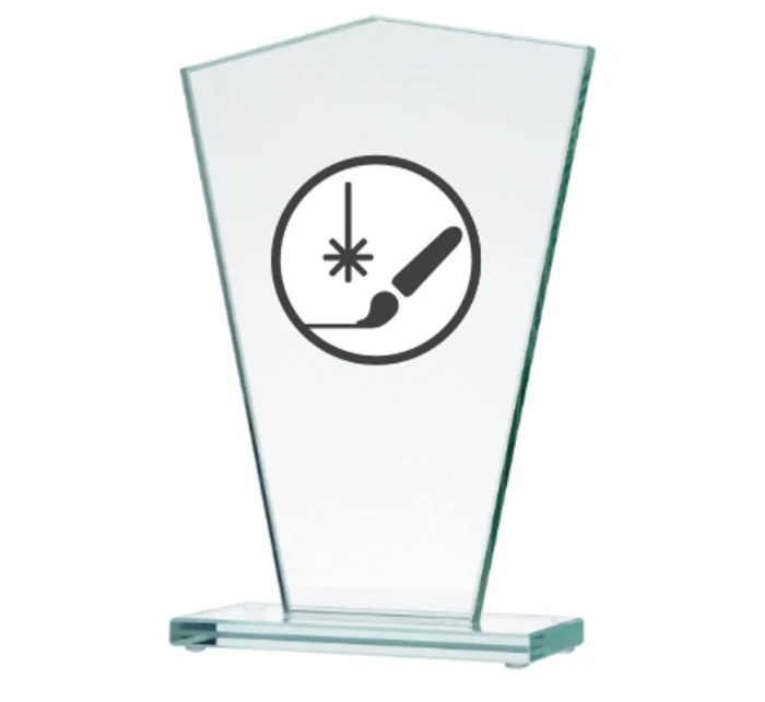 Gravírovaná skleněná trofej + malířská výplň