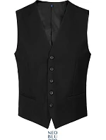 Max Men Pánská vesta model 22500428 deep black - NEOBLU Max Men Pánská vesta model 22500428 deep black - NEOBLU