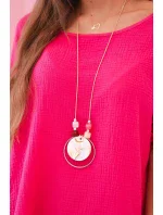 Mušelínová halenka s náhrdelníkem fuchsie