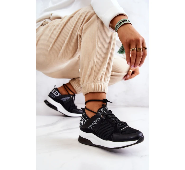 Sportovní Boty Tenisky Na Klínu Černá model 21577257 - VINCEZA