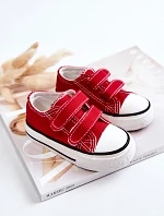 Dětské tenisky na suchý zip červený Bernie