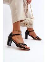 Dámské sandály na podpatku černé Pyrrette